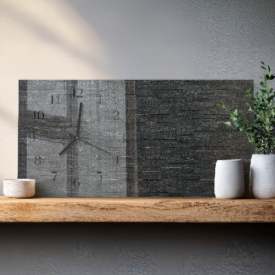 Horloge horizontale en verre Pierre d'ardoise