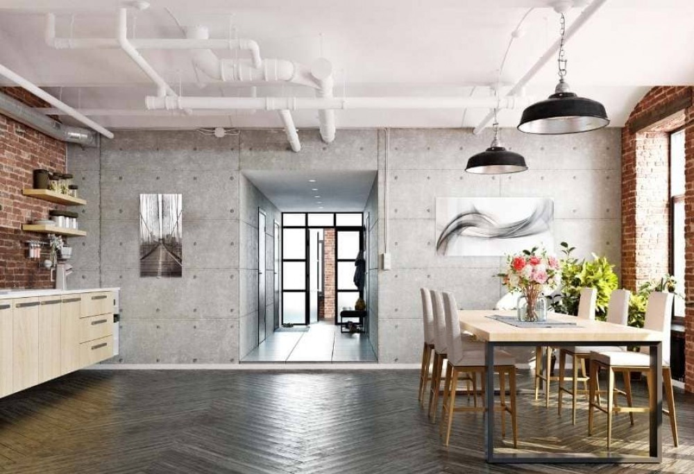 Salon de style loft