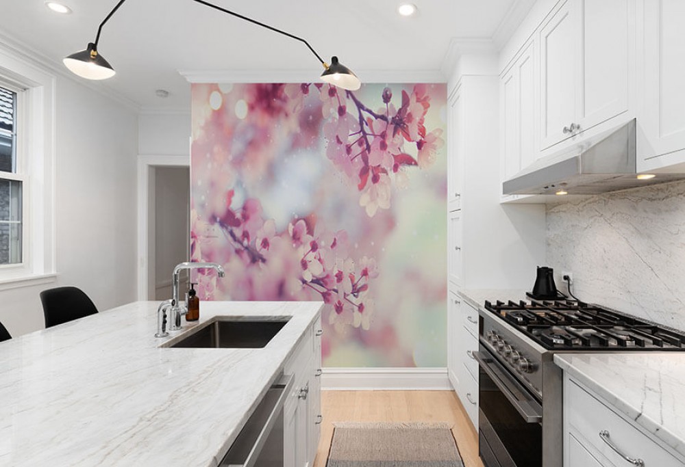 Le mur de la cuisine sans rénovation