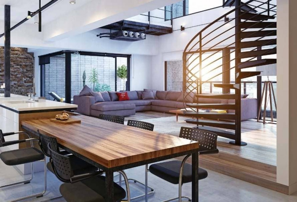 comment aménager un salon dans un style loft