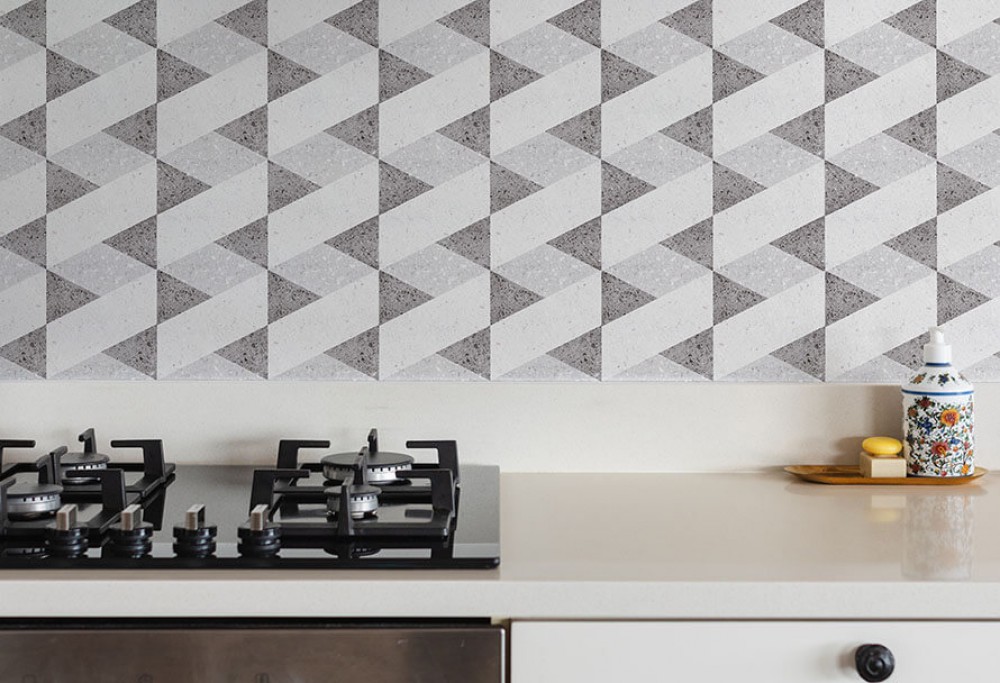 Le mur de la cuisine sans rénovation